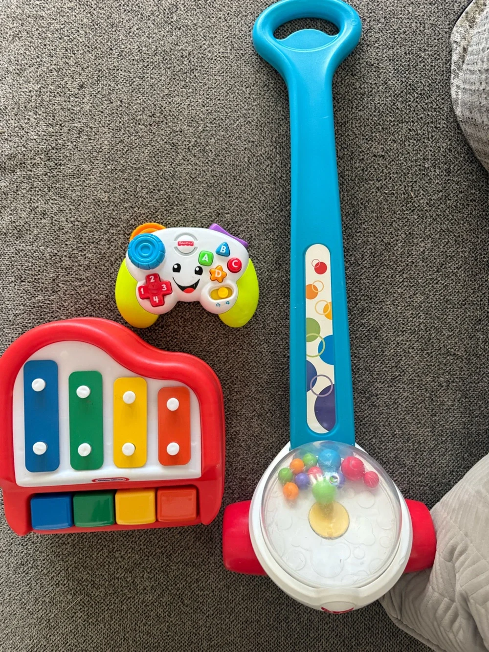 Fisher-Price Bright Red, Blue, Yellow & Green Musical Learning Toy Set